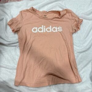 Adidas Coral Tee with White Logo